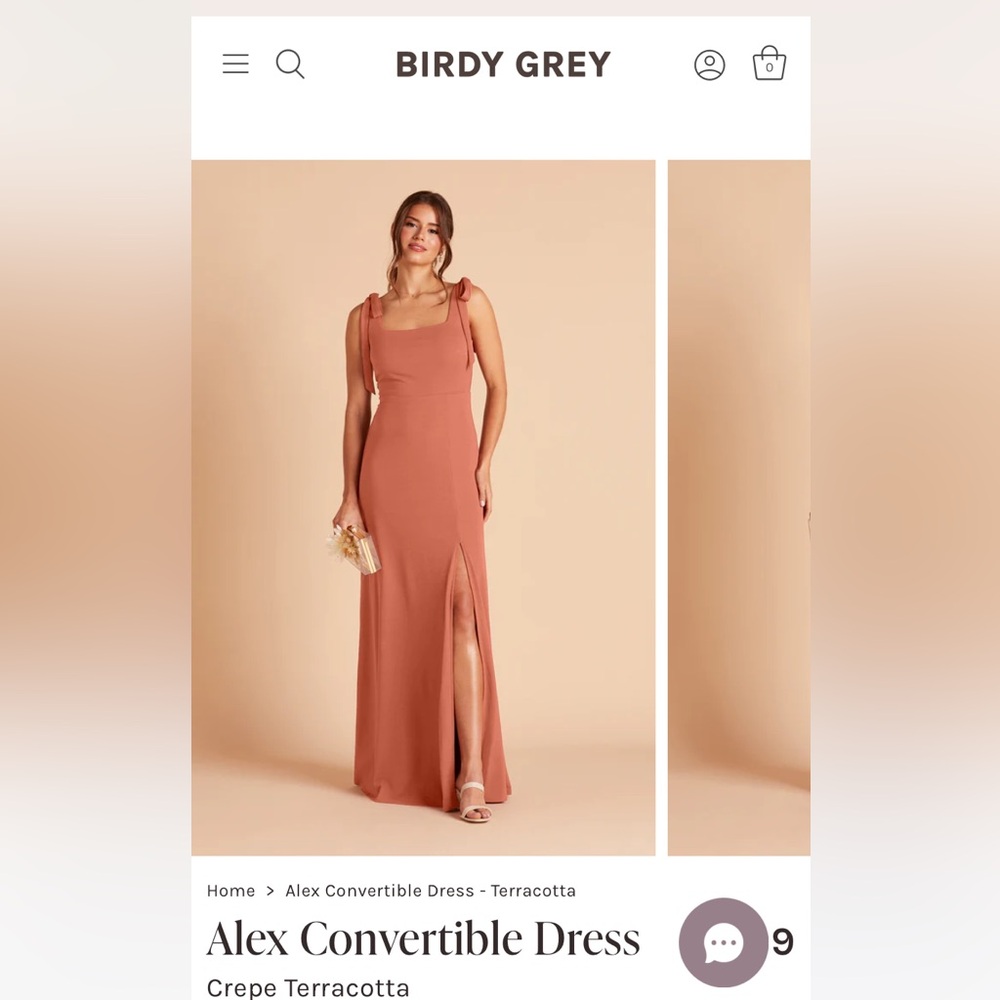 Birdy Grey Alex Convertible Dress in Terracotta (size L)